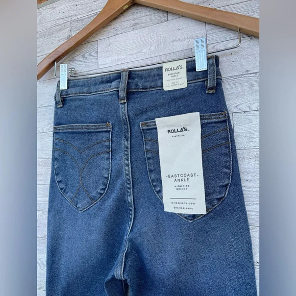ROLLA'S Eastcoast Ankle High Rise Skinny Jeans in Blue size 26 - Picture 11 of 17